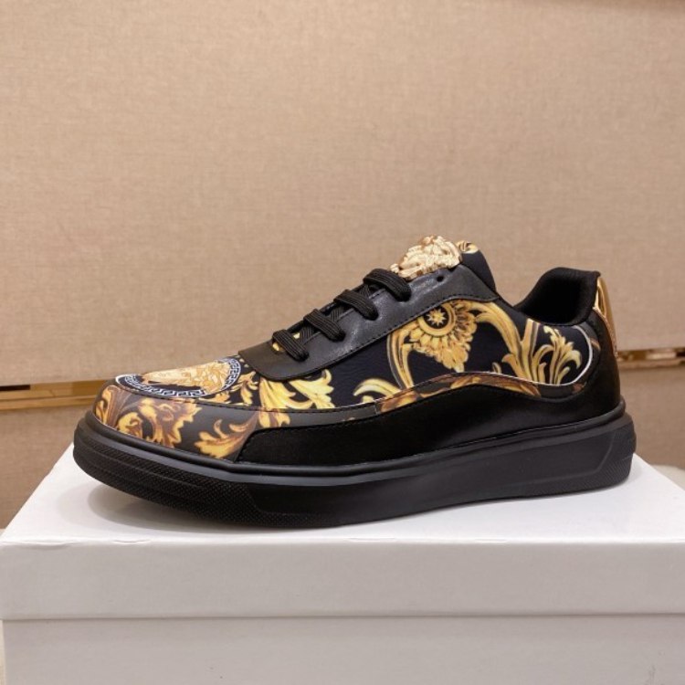 Versace new printed and color-blocked trendy casual sneakers -2