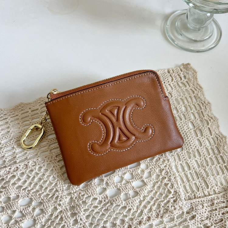 Celine genuine leather luxury zippered coin purse -2