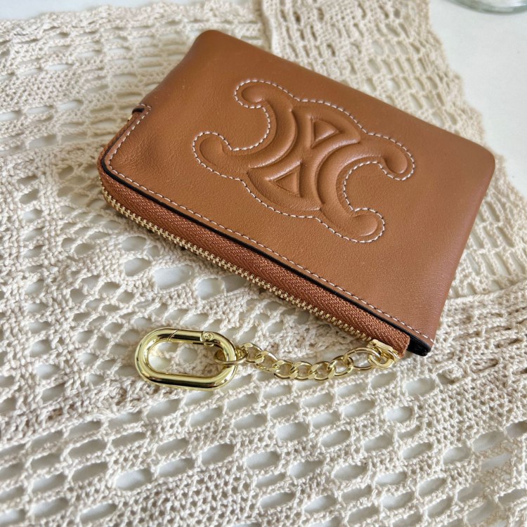 Celine genuine leather luxury zippered coin purse -3