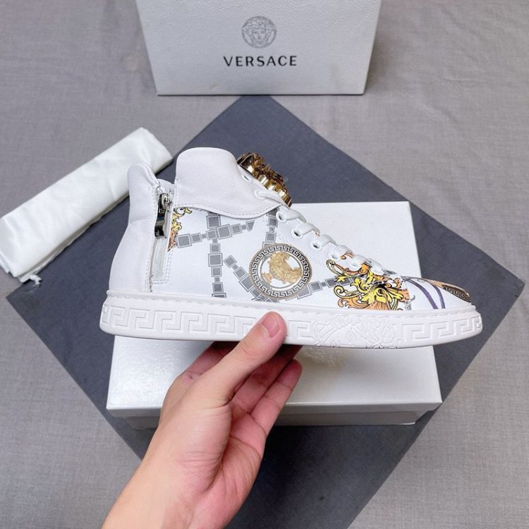 Versace new patchwork fabric sneakers -2