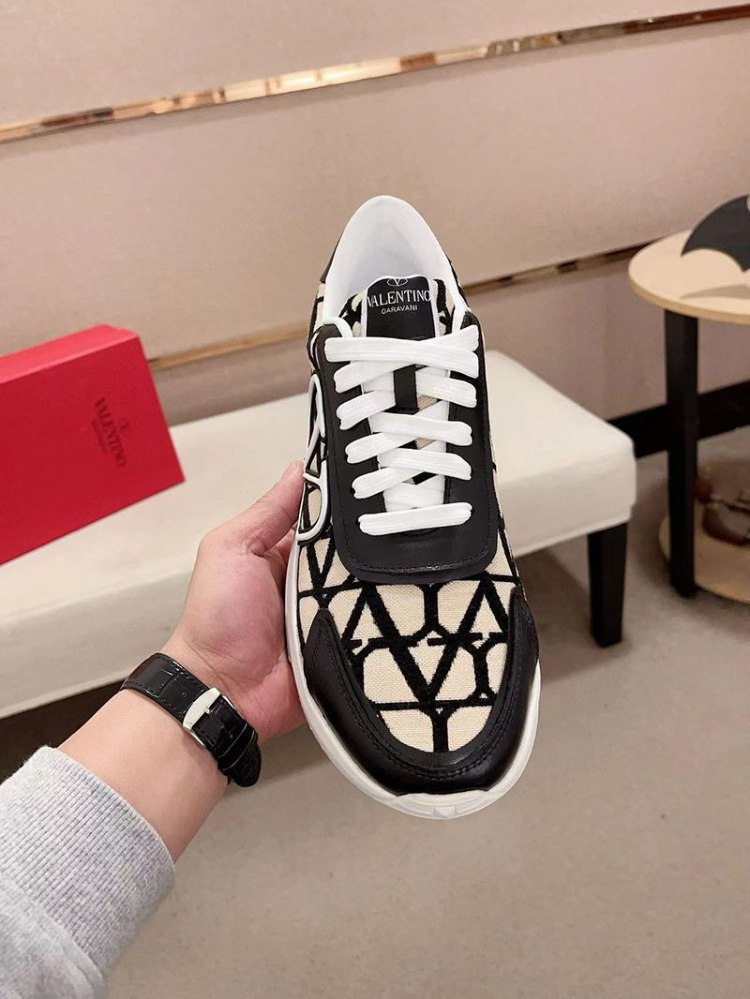 Valentino new patchwork fabric sneakers -3