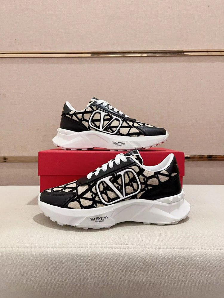 Valentino new patchwork fabric sneakers -2