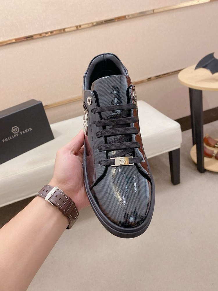 Philipp Plein non-slip, wear-resistant glossy finish athletic shoes -4