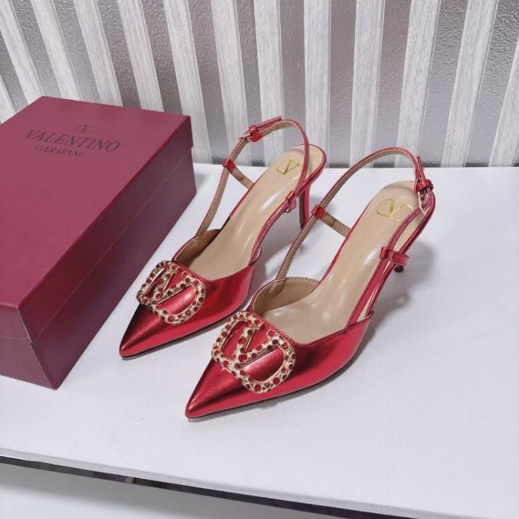Valentino new pointed-toe buckle stiletto heels -4
