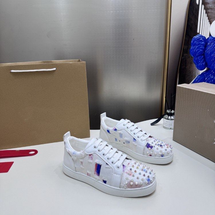 CL Lupitin studded low-top sneakers with rhinestones and red soles -3