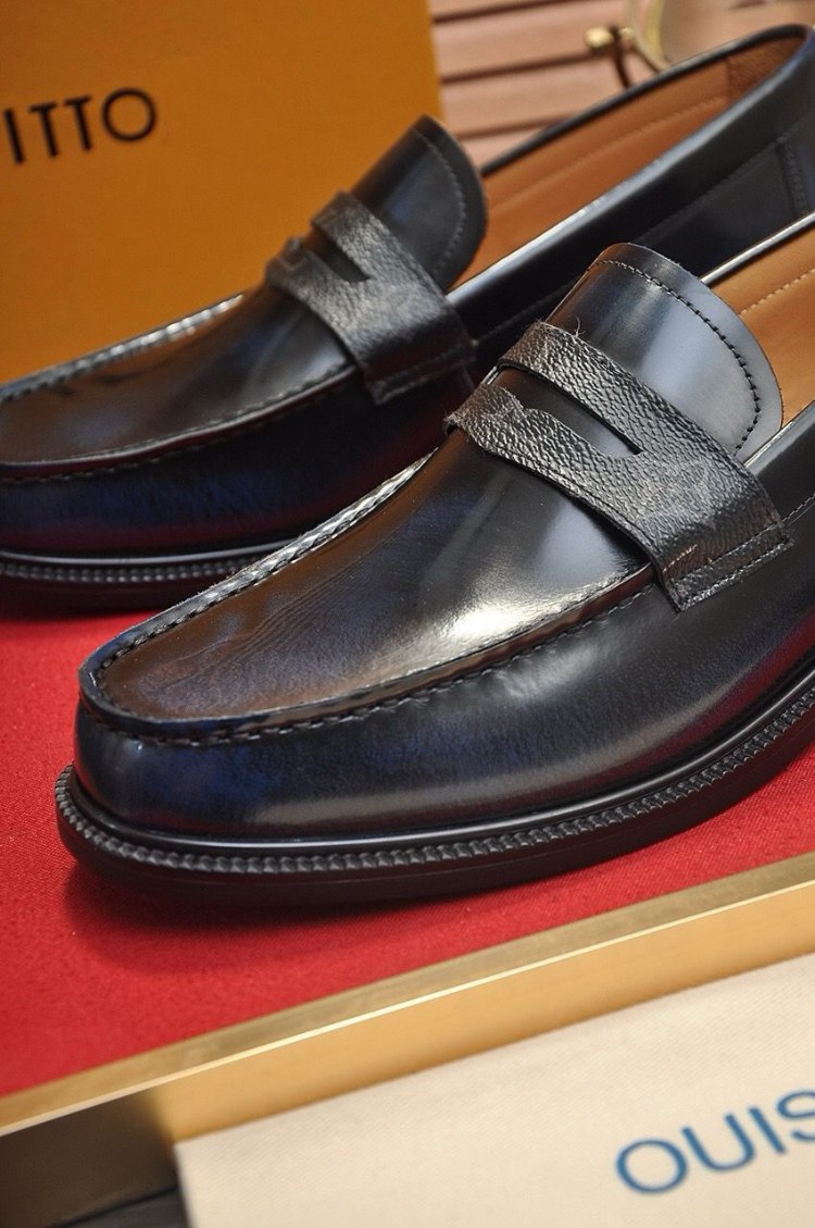 Louis Vuitton (LV) new formal business slip-on leather shoes -3