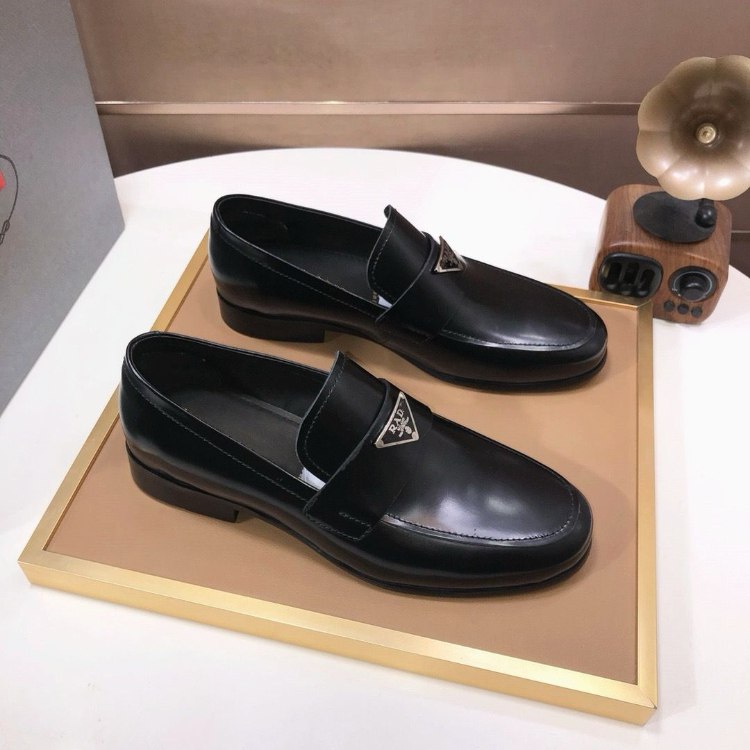 Prada minimalist genuine leather versatile business shoes -2