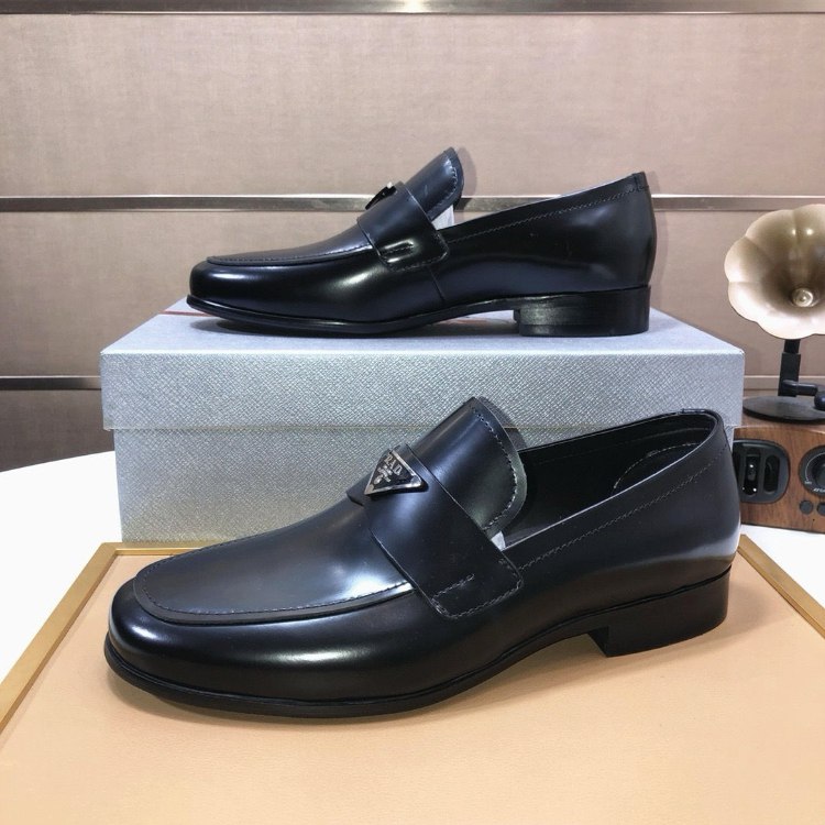 Prada minimalist genuine leather versatile business shoes -3