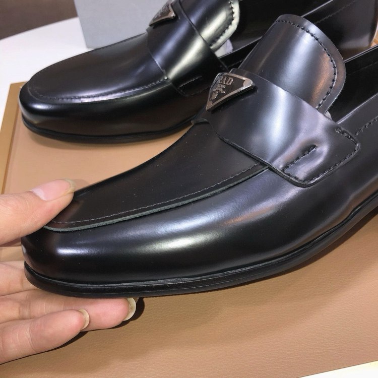 Prada minimalist genuine leather versatile business shoes -4