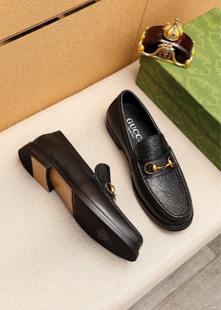 Gucci new breathable slip-on business leather shoes -2