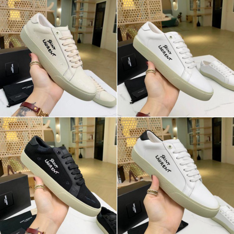  Yves Saint Laurent (YSL) new canvas embroidered sneakers -2