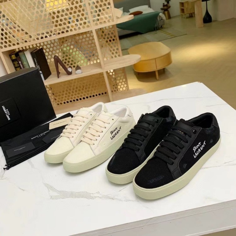  Yves Saint Laurent (YSL) new canvas embroidered sneakers -4