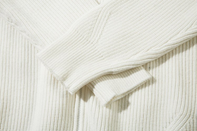 Stone Island cardigan sweater, solid color knitted long-sleeved zip-up jacket -3