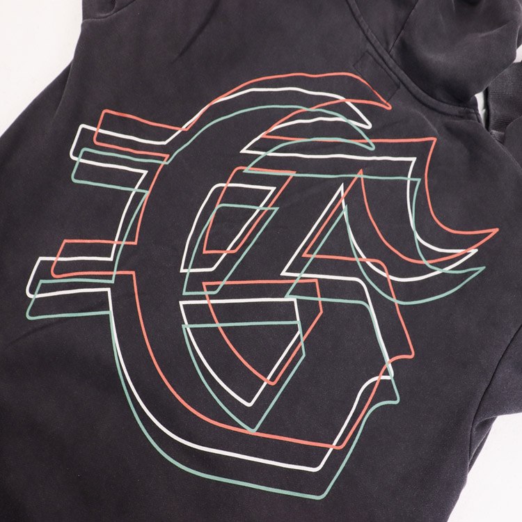 Godspeed Guitar Skull Denim Print Terry Hoodie Sweatshirt -4