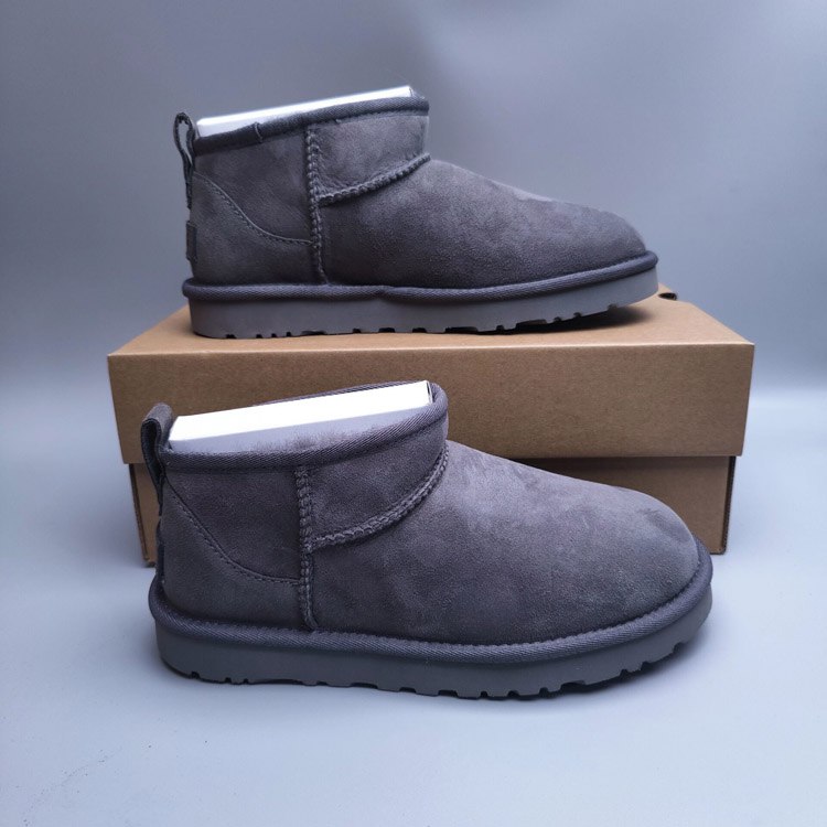 UGG Suede Warm, Slip-Resistant, Wrap-Up Ankle Snow Boots -2