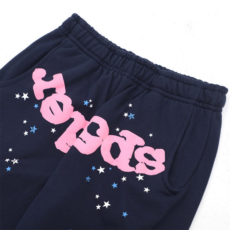 Sp5der  Spider Web Foam Printed Sweatpants -3