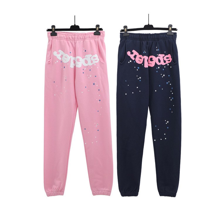 Sp5der  Spider Web Foam Printed Sweatpants -2
