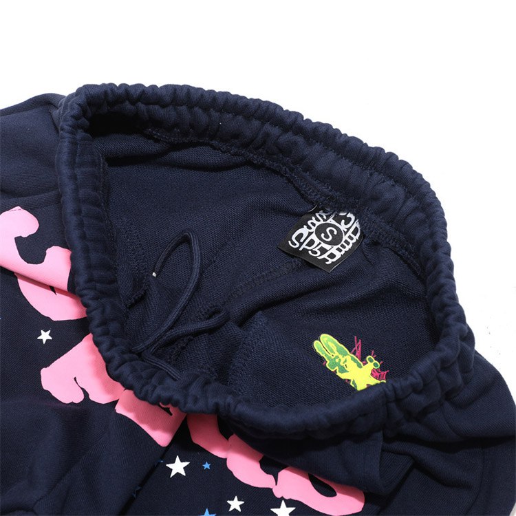 Sp5der  Spider Web Foam Printed Sweatpants -4