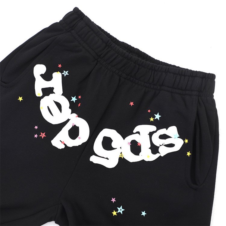 Spider foam letter print casual jogger pants -3