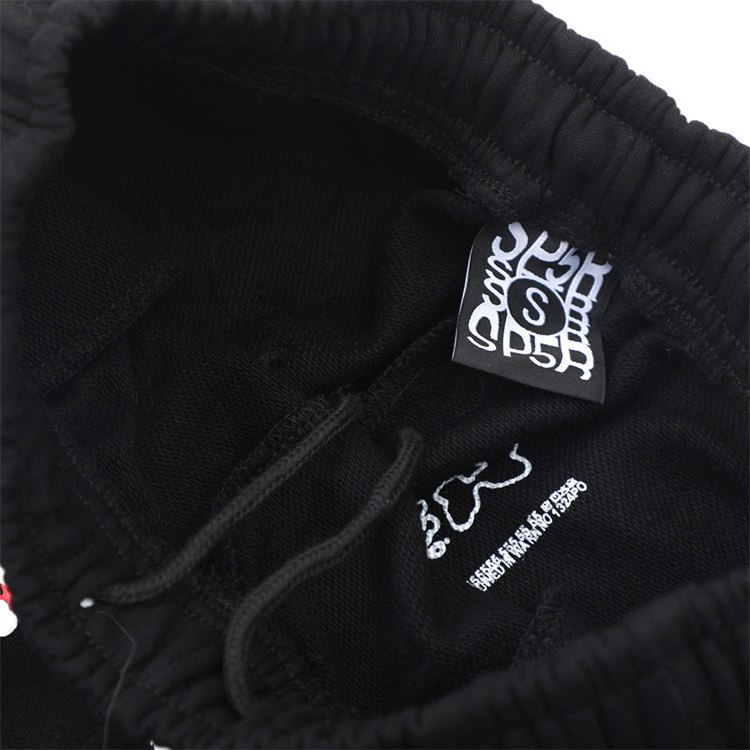 Spider foam letter print casual jogger pants -4
