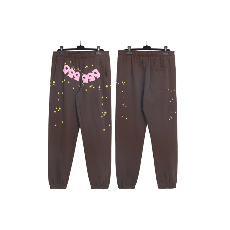  Sp5der Spider Web Foam Printed Terry Sweatpants -2