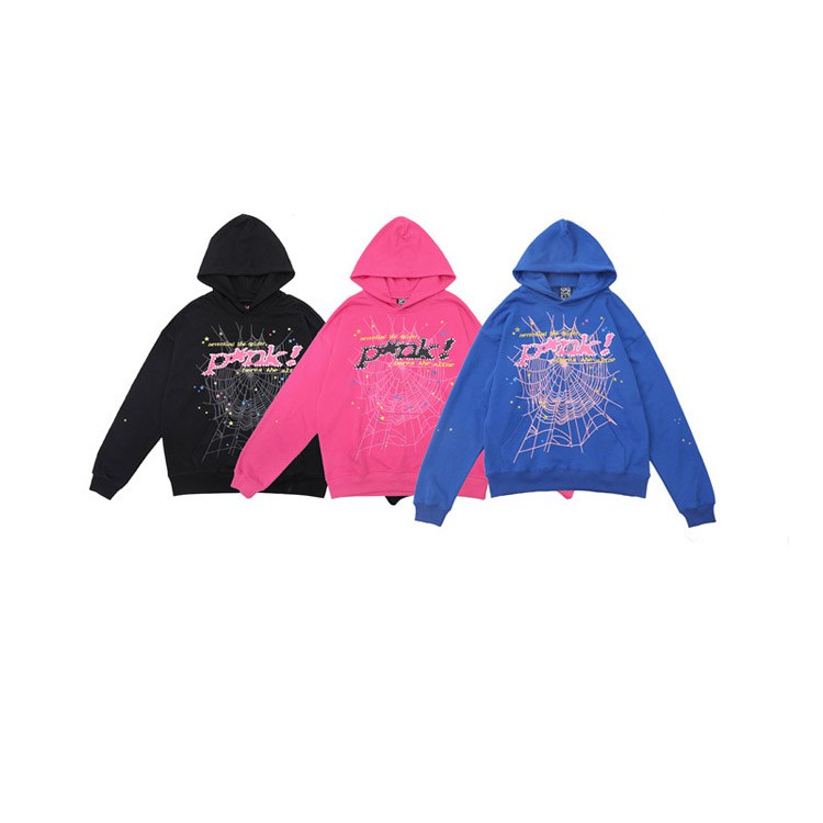 Sp5de Foam Print Loose Hooded Sweatshirt -2
