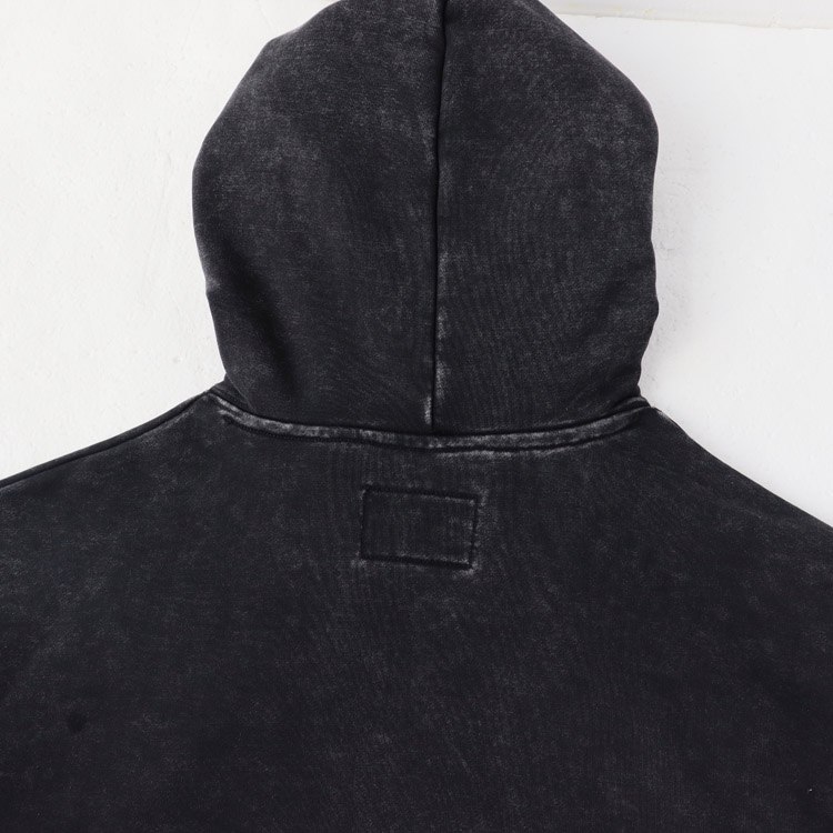 Godspeed Masked Print Washed Distressed Hooded Sweatshirt -4