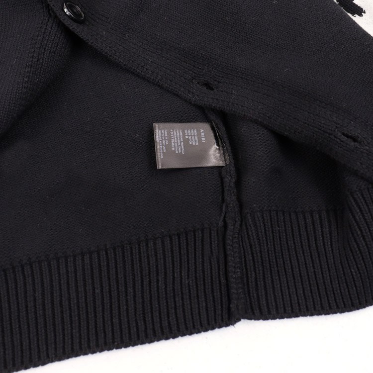 AMIRI Embroidered Logo Single-Breasted Cardigan V-Neck Long-Sleeve Knit Sweater -4
