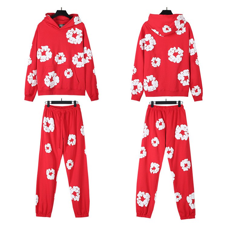 Denim Tears Kapok Foam Print American-Style Hooded Suit -3