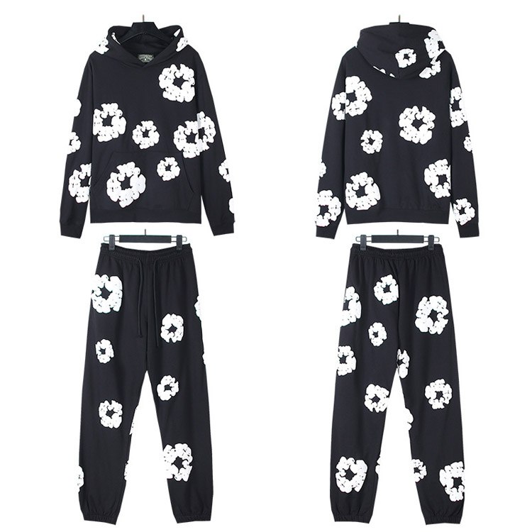 Denim Tears Kapok Foam Print American-Style Hooded Suit -2