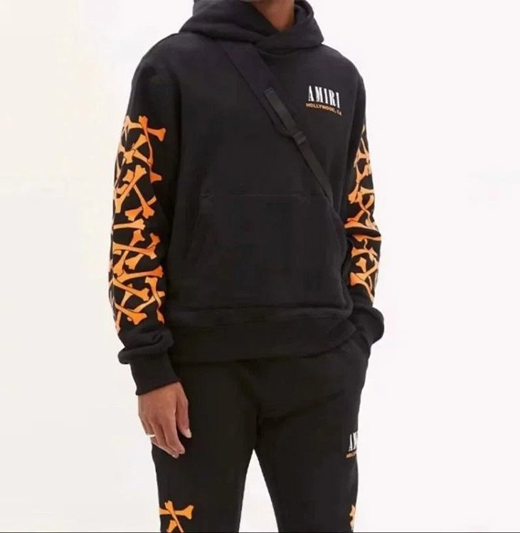 AMIRI ink-splashed paint starry sky crack unicorn arm hoodie sweatshirt -4