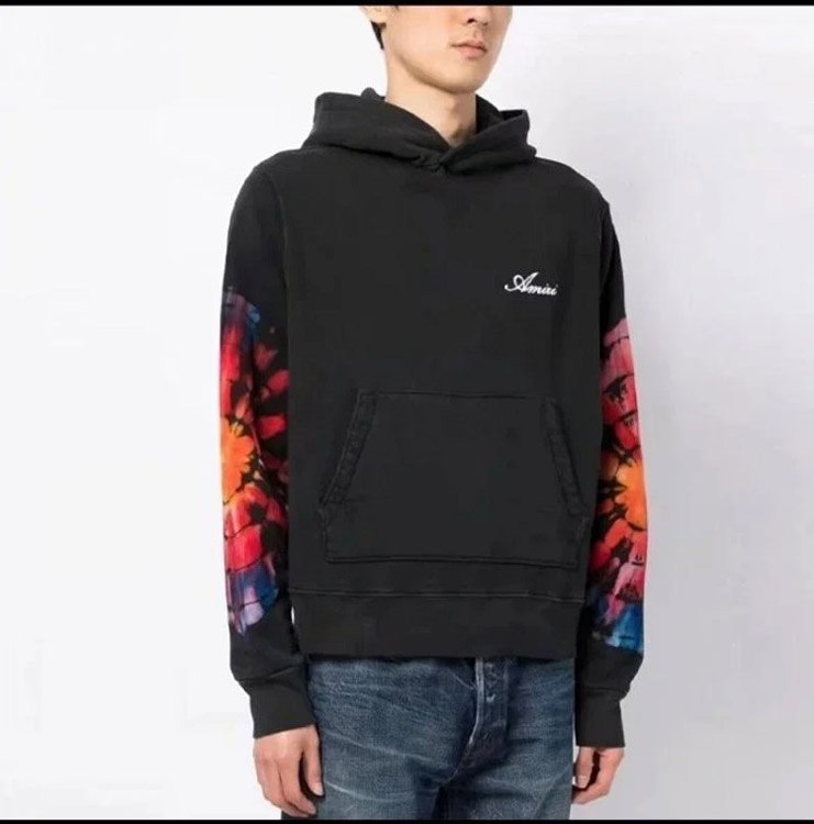AMIRI ink-splashed paint starry sky crack unicorn arm hoodie sweatshirt -3