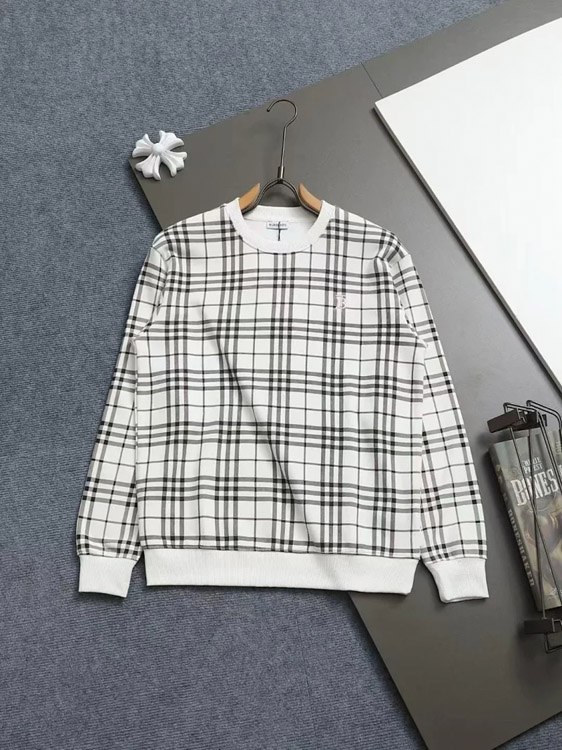  Burberry round neck embroidered long sleeve thin bottoming shirt sweatshirt -3