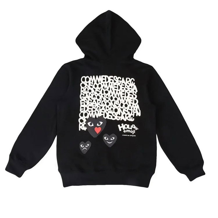 CDG Play Five Hearts Hooded Sweater Jacket Cardigan -3