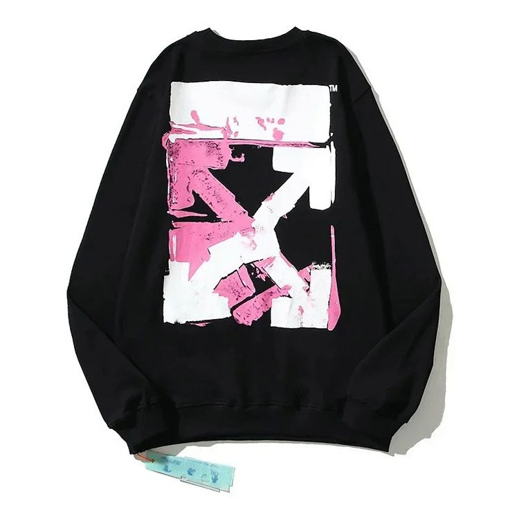 OFF-WHITE Graffiti oil painting arrow loose pullover sweatshirt -2