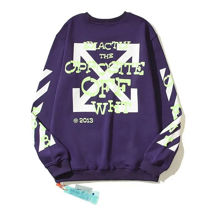 OFF-WHITE Graffiti oil painting arrow loose pullover sweatshirt -3