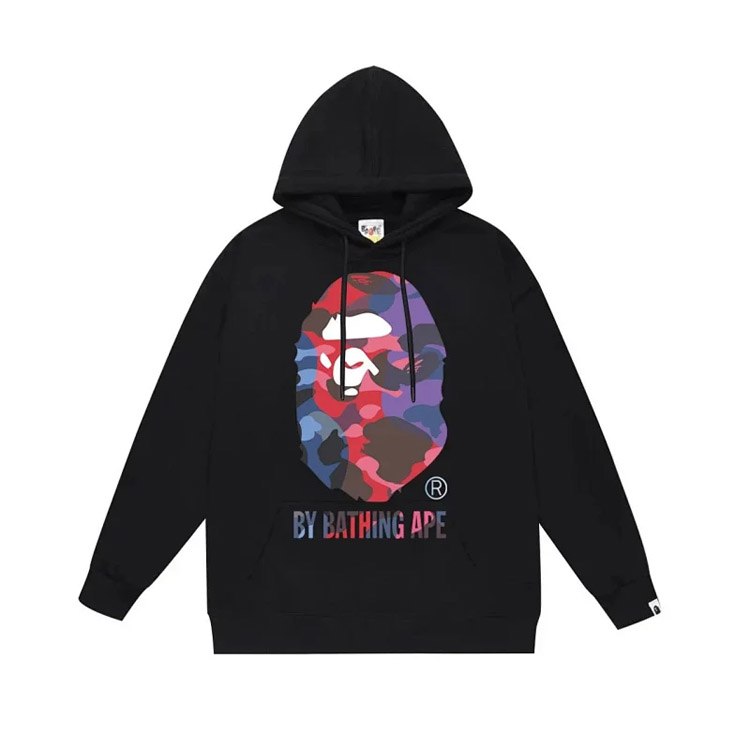  Bape printed cotton hooded pullover sweatshirt camouflage jacket -4