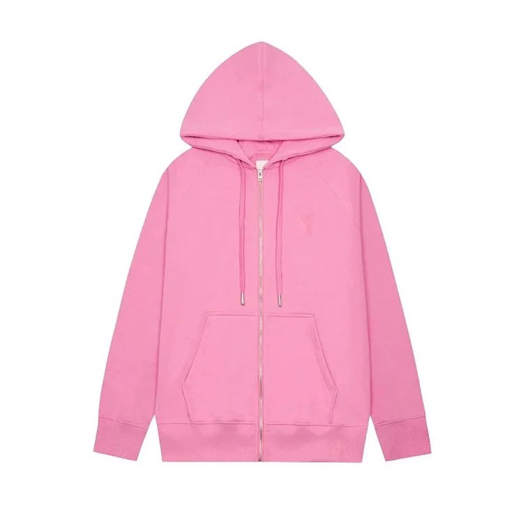 AMIPARIS Zipper Hooded Sweatshirt Jacket -2