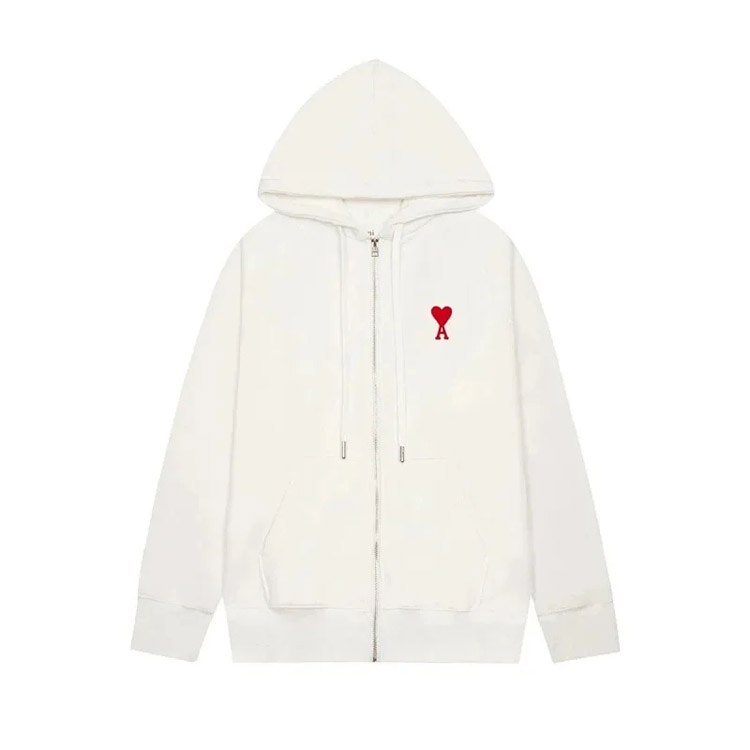 AMIPARIS Zipper Hooded Sweatshirt Jacket -4