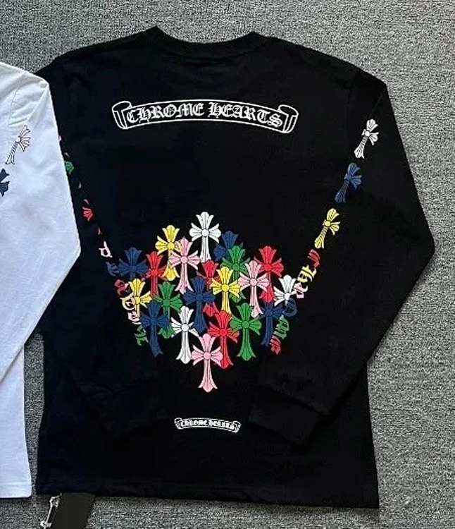 Chrome Hearts CH round neck pullover long sleeve T-shirt sweatshirt -4