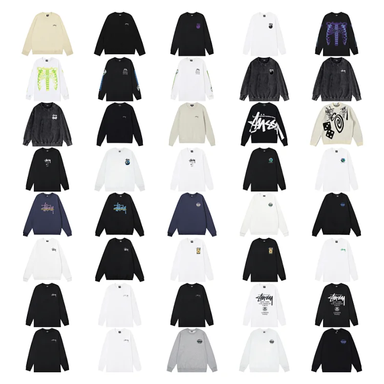 Stüssy round neck T-shirt blac