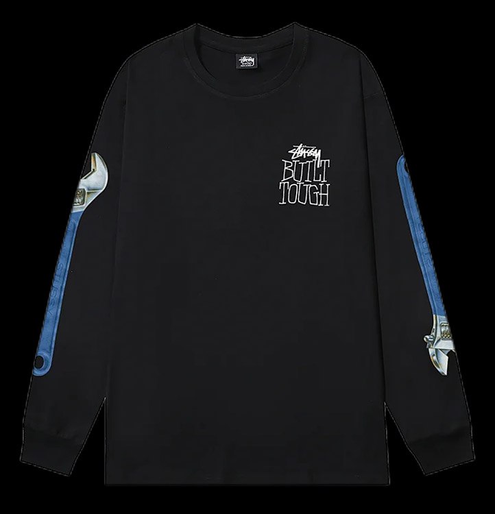Stüssy round neck T-shirt black ball pattern sweatshirt -2