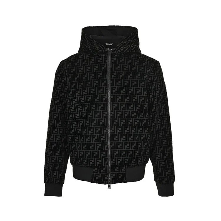 FENDI Fendi SS21 letter logo printed jersey sports jacket -2
