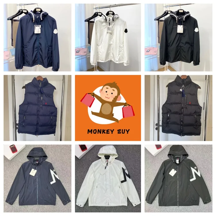 Moncler Fetuque letter zipper hooded long-sleeved sleeveless down jacket