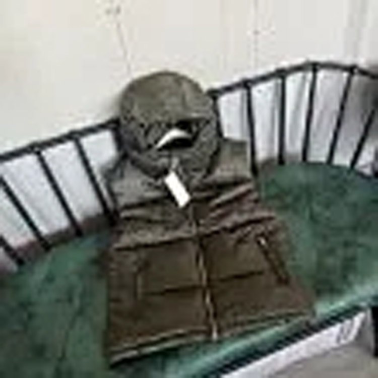 Moncler Fetuque letter zipper hooded long-sleeved sleeveless down jacket -3