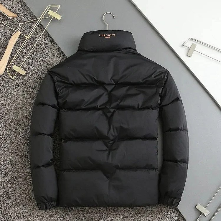 Louis Vuitton LV new stand collar printed 90 white duck down jacket metal label warm jacket -3