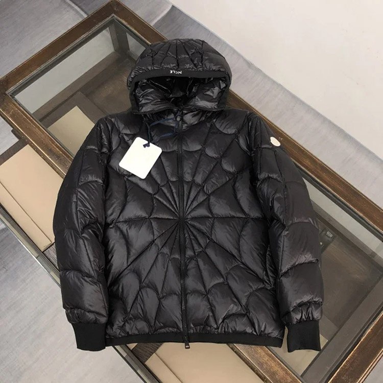  Moncler FW22 Violier Spider-Man Spider-Man zipper solid color hooded jacket down jacket -3
