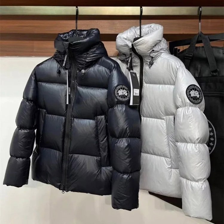  Canada Goose new high-end down jacket short shiny -4