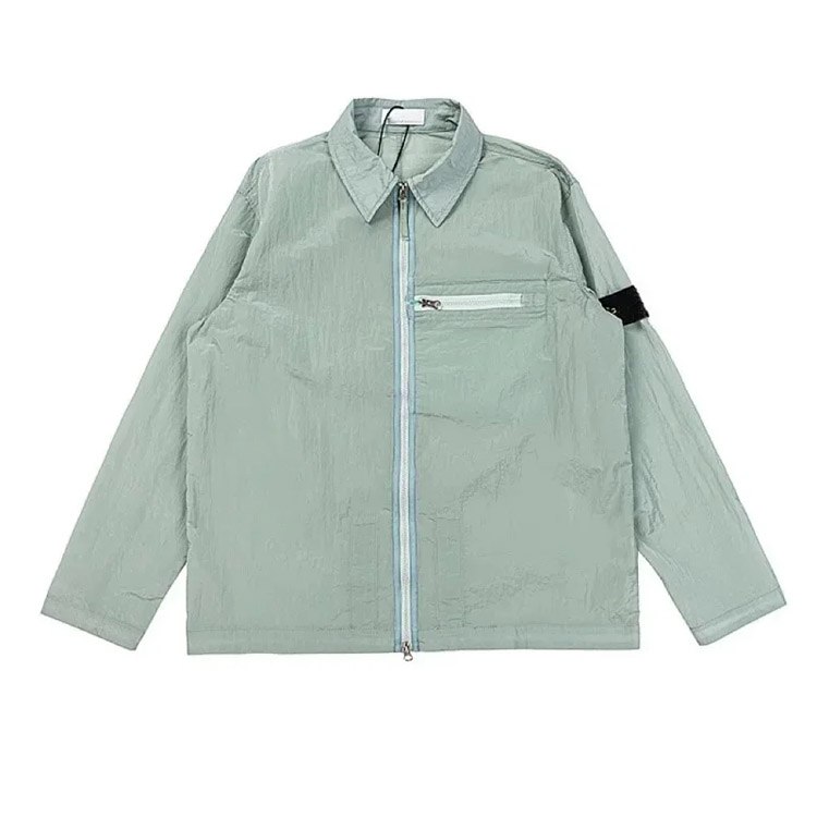 STONE ISLAND Stone Island Jacket Solid Color Logo Patch Hooded Zipper Long Sleeve -2