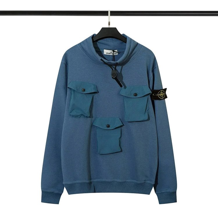 STONE ISLAND Stone Island Jacket Solid Color Logo Patch Hooded Zipper Long Sleeve -3
